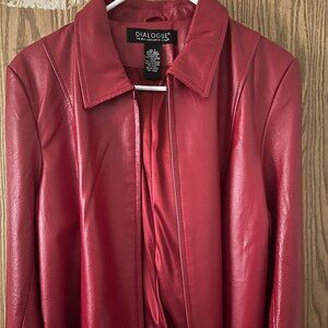 Vintage Red Leather Jacket